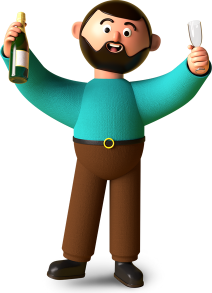 Person Holding Champagne